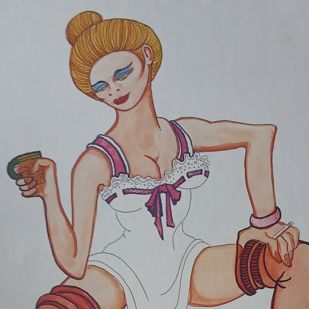 1978 Artist: Ferdie Pacheco - Vintage unframed print "Open For Business" 1978